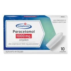 Clearance Trekpleister Paracetamol 1000 Mg Zetpillen