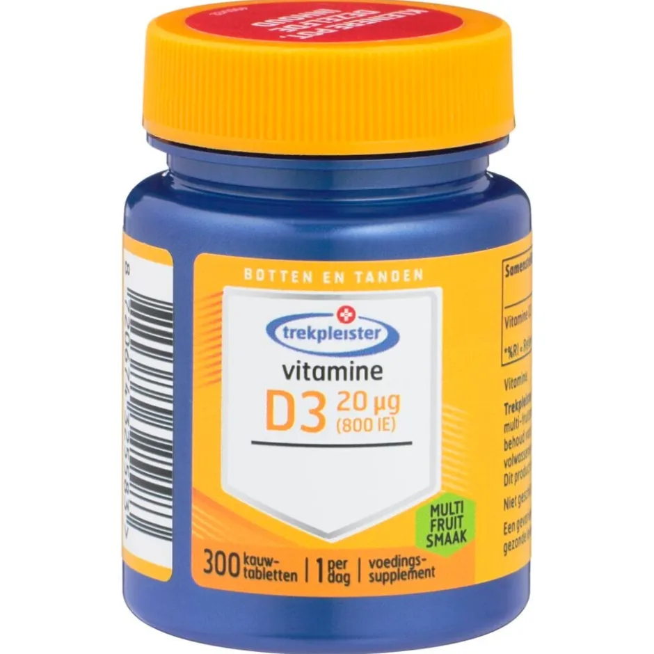 Best Trekpleister Vitamine D3 20 ug Kauwtabletten