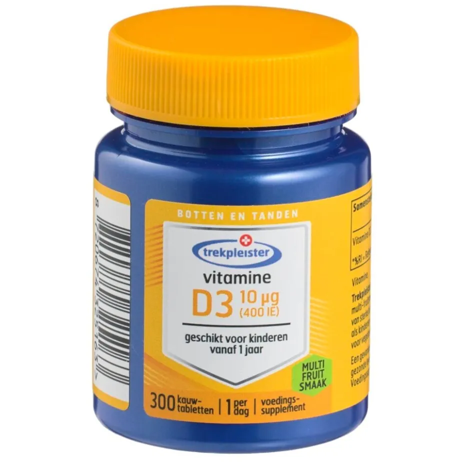 Sale Trekpleister Vitamine D3 10 ug Kauwtabletten