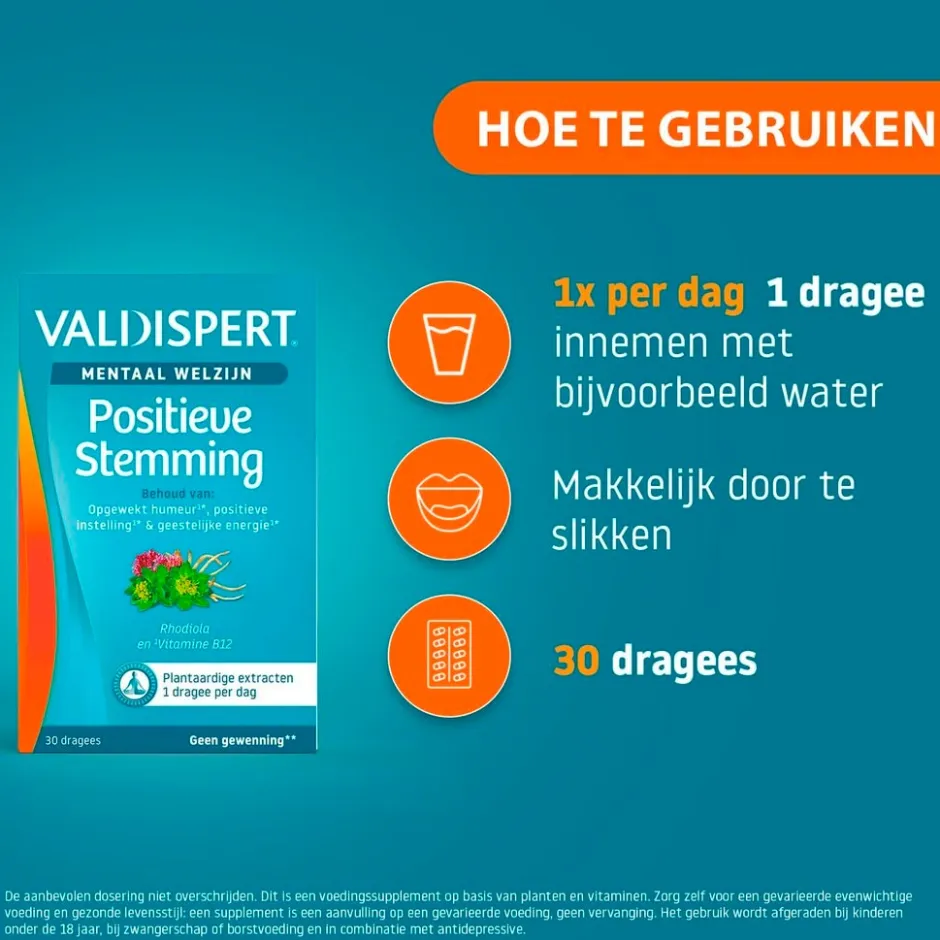 New Valdispert Mentaal Welzijn Positieve Stemming Dragees