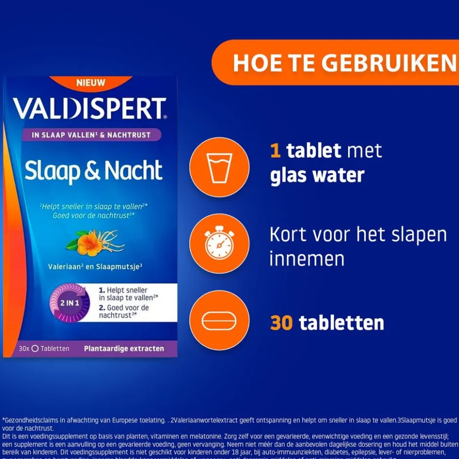 Online Valdispert Slaap & Nacht Tabletten