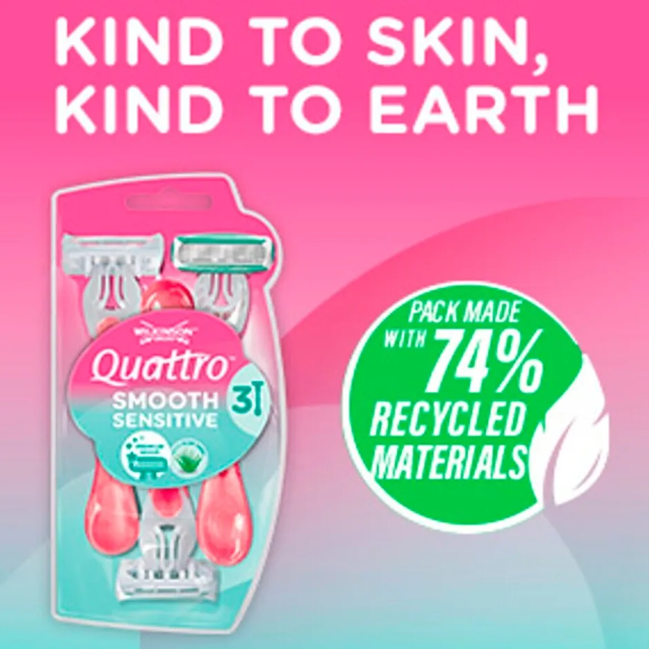 Online Wilkinson Sword Quattro Smooth Sensitive Wegwerpscheermesjes